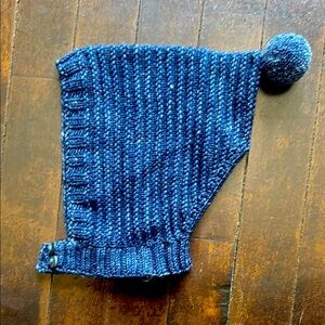 Misha and Puff Kids Blue Knit Pom-Pom Hat